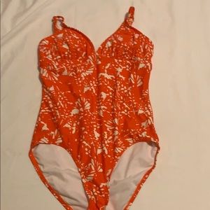 Padded orange bathing suit